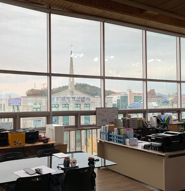 대전 신재생에너지공사 사무실 창문썬팅 열차단필름 시공사례